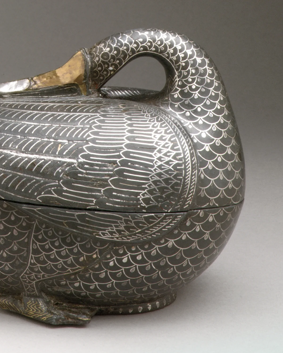 Bidriware — Pan Box in the Shape of a Duck