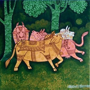 Handmade art & craft, art of India, Canvas and acrylic